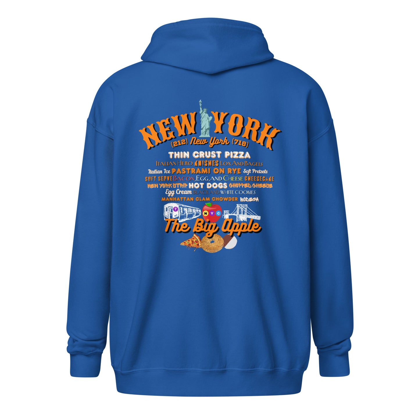 New York Amazins' (Queens) Unisex Zip Hoodie (Gildan 18600)