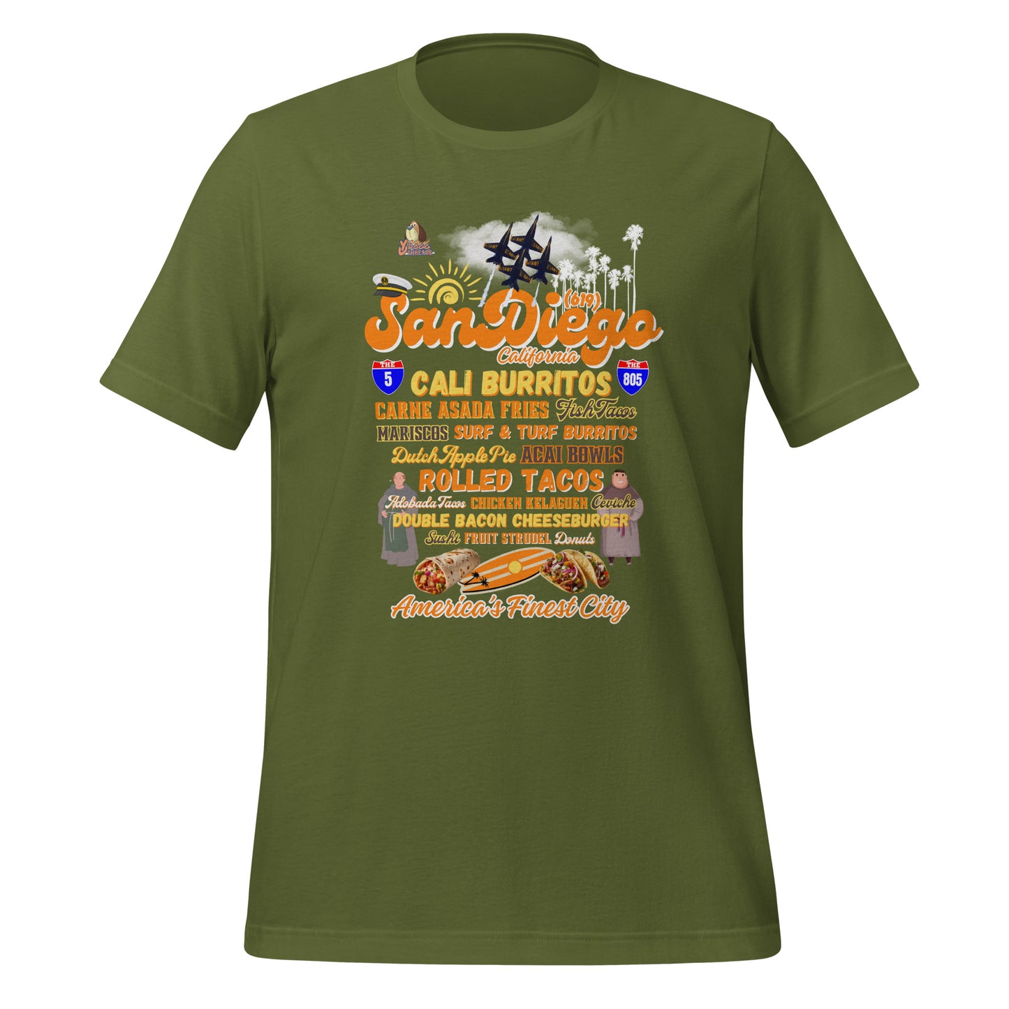 San Diego Navy Unisex T-Shirt (Bella + Canvas 3001)